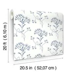 Magnolia Home Wildflower - Navy Wallpaper | Buy Online Magnolia Home Wildflower wallpaper, color Navy, SKU PSW1504RL