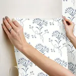 Magnolia Home Wildflower - Navy Wallpaper | Buy Online Magnolia Home Wildflower wallpaper, color Navy, SKU PSW1504RL