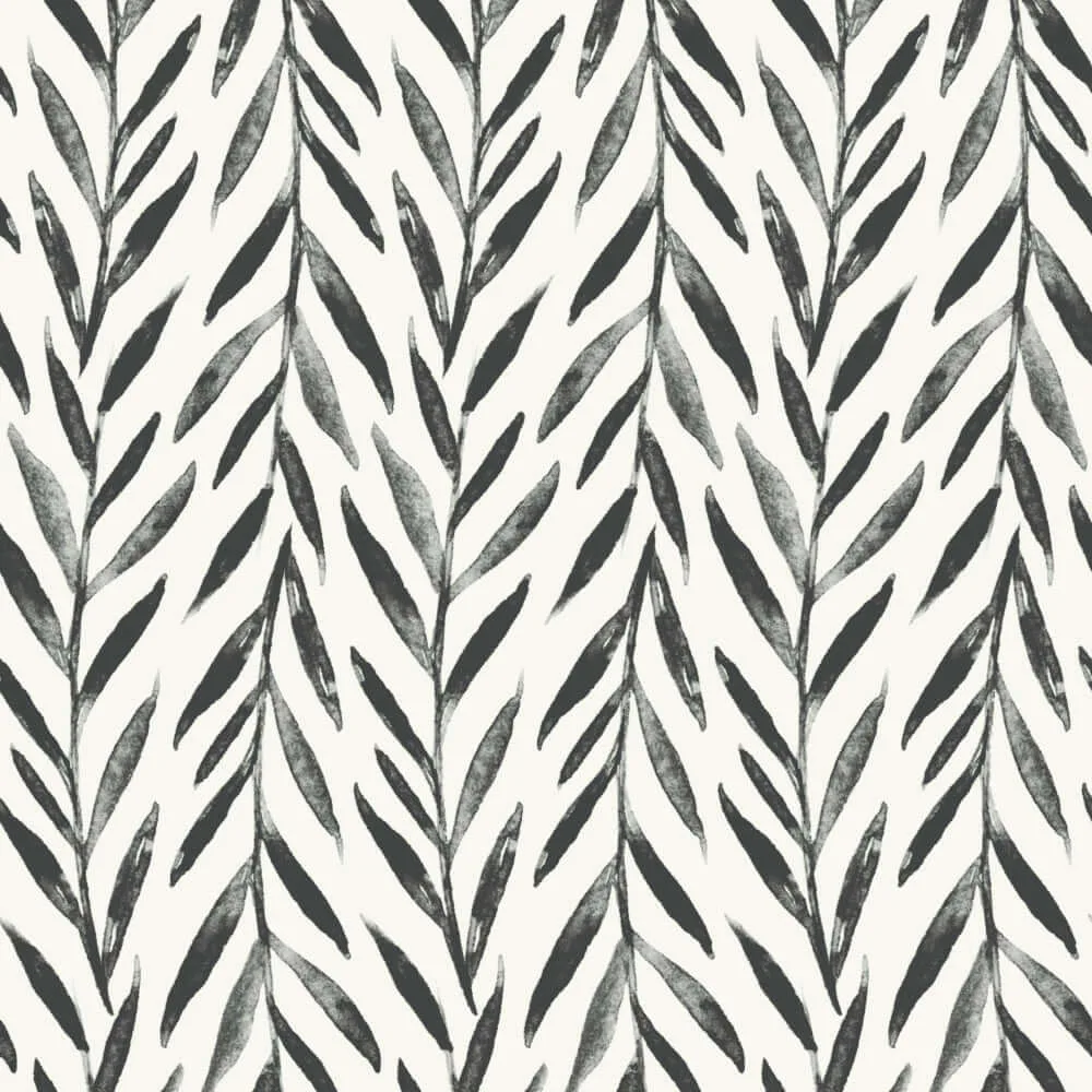 Magnolia Home Willow wallpaper, color Black, SKU MK1136