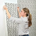 Magnolia Home Willow - Black Wallpaper | Buy Online Magnolia Home Willow wallpaper, color Black, SKU MK1136