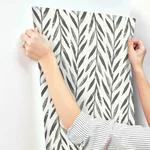 Magnolia Home Willow - Black Wallpaper | Buy Online Magnolia Home Willow wallpaper, color Black, SKU MK1136