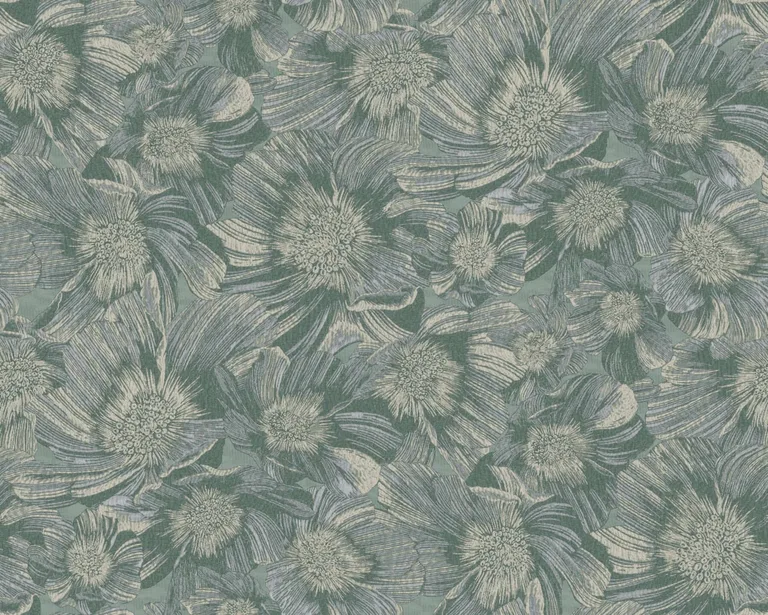 Missoni Anemoni wallpaper, color Teal, SKU MI10504