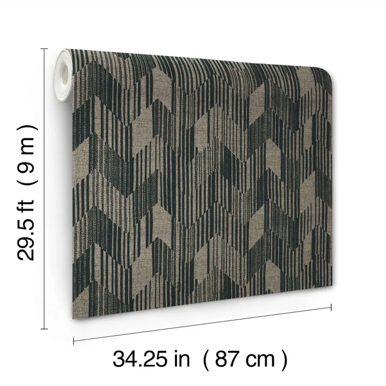 Missoni Birch wallpaper, color Charcoal, SKU MI10528