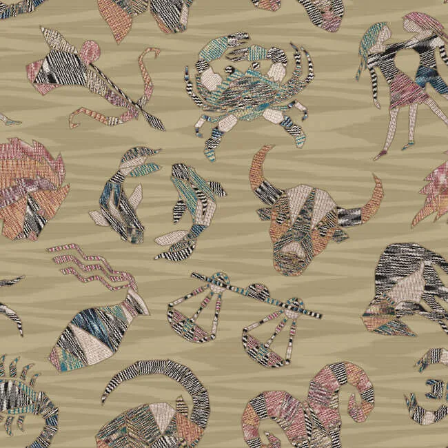Missoni Constellations wallpaper, color Gold, SKU MI10350