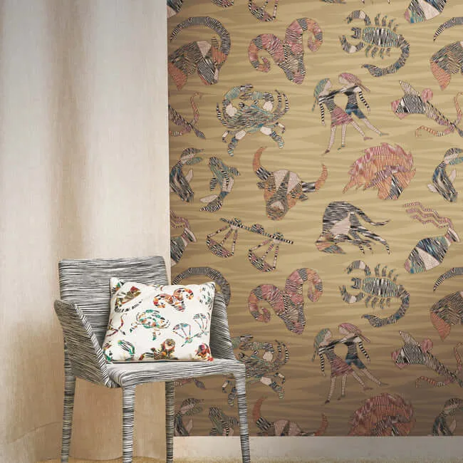 Missoni Constellations wallpaper, color Gold, SKU MI10350