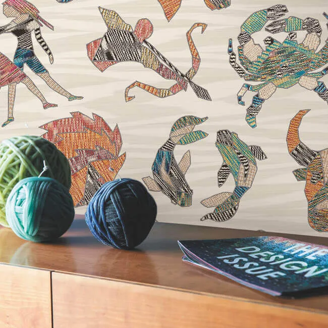 Missoni Constellations - Grey Wallpaper | Buy Online Missoni Constellations wallpaper, color Grey, SKU MI10352