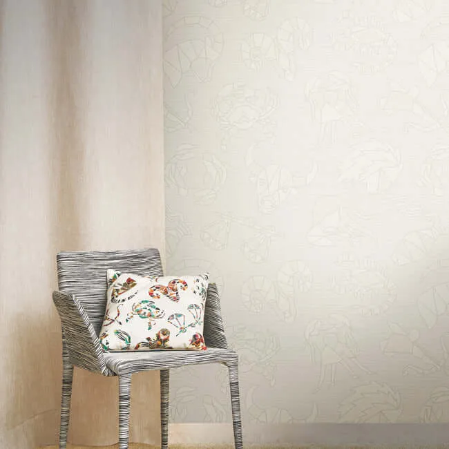 Missoni Constellations - White Wallpaper | Buy Online Missoni Constellations wallpaper, color White, SKU MI10354
