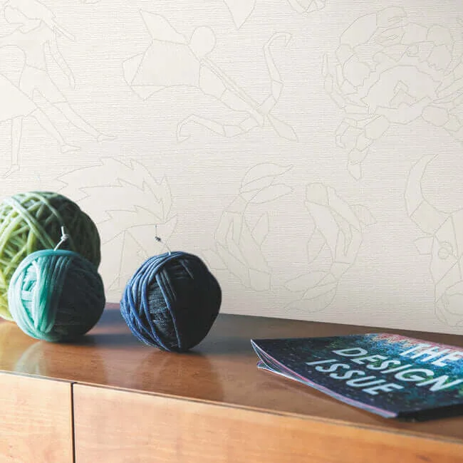 Missoni Constellations - White Wallpaper | Buy Online Missoni Constellations wallpaper, color White, SKU MI10354
