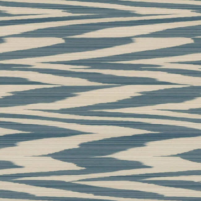 Missoni Flamed Zigzag wallpaper, color Blue & Cream, SKU MI10340