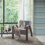 Missoni Happy Zigzag - Blue Wallpaper | Buy Online Missoni Happy Zigzag wallpaper, color Blue, SKU MI10335