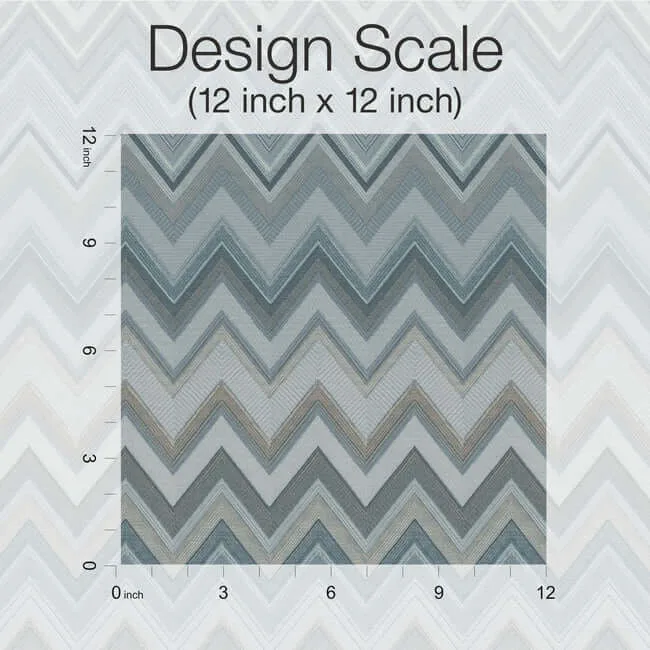 Missoni Happy Zigzag - Blue Wallpaper | Buy Online Missoni Happy Zigzag wallpaper, color Blue, SKU MI10335