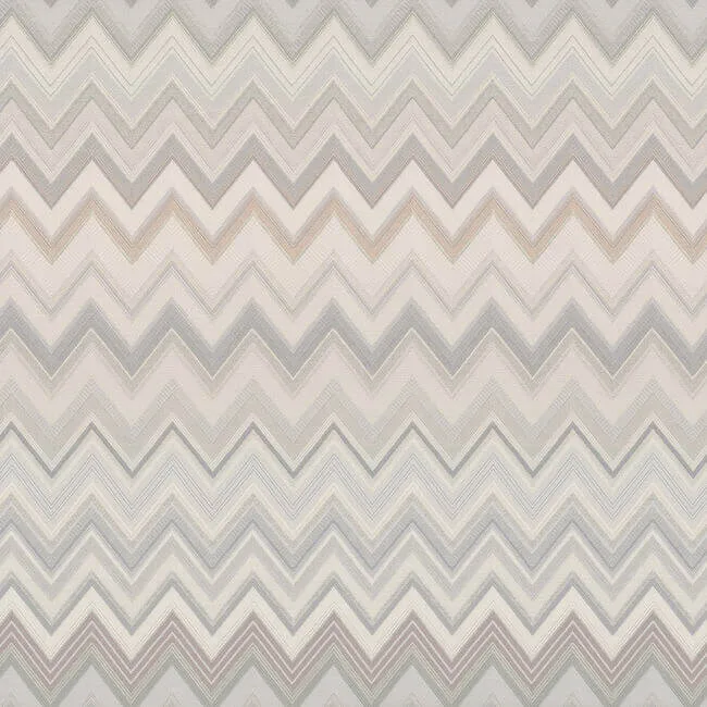 Missoni Happy Zigzag wallpaper, color Grey, SKU MI10331
