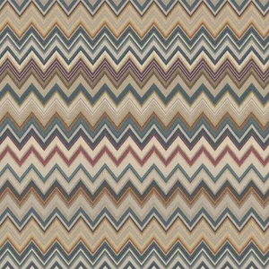 Missoni Happy Zigzag wallpaper, color Green & Brown, SKU MI10332