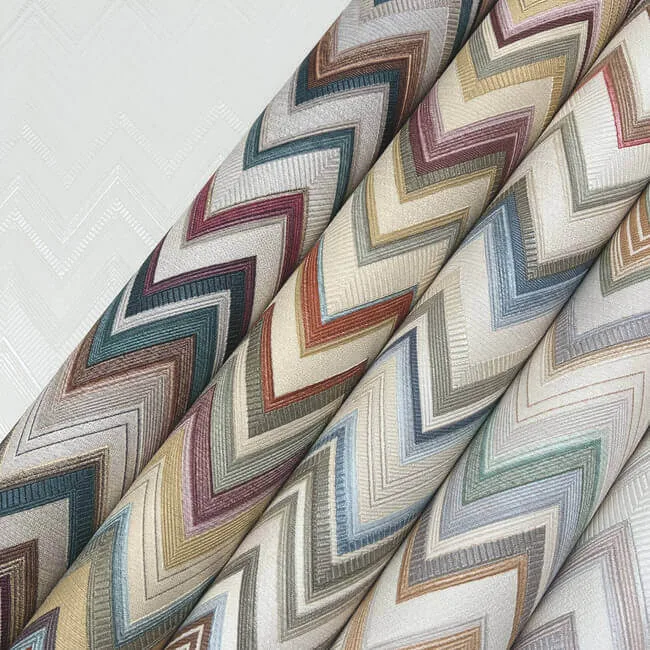 Missoni Happy Zigzag - Green & Brown Wallpaper | Buy Online Missoni Happy Zigzag wallpaper, color Green & Brown, SKU MI10332