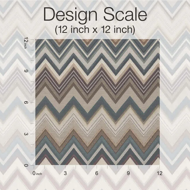 Missoni Happy Zigzag - Green & Brown Wallpaper | Buy Online Missoni Happy Zigzag wallpaper, color Green & Brown, SKU MI10332