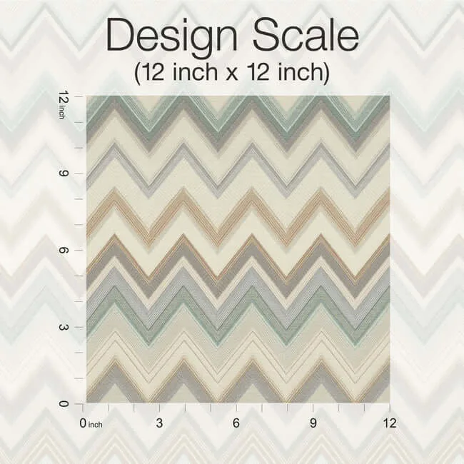Missoni Happy Zigzag - Green Wallpaper | Buy Online Missoni Happy Zigzag wallpaper, color Green, SKU MI10333