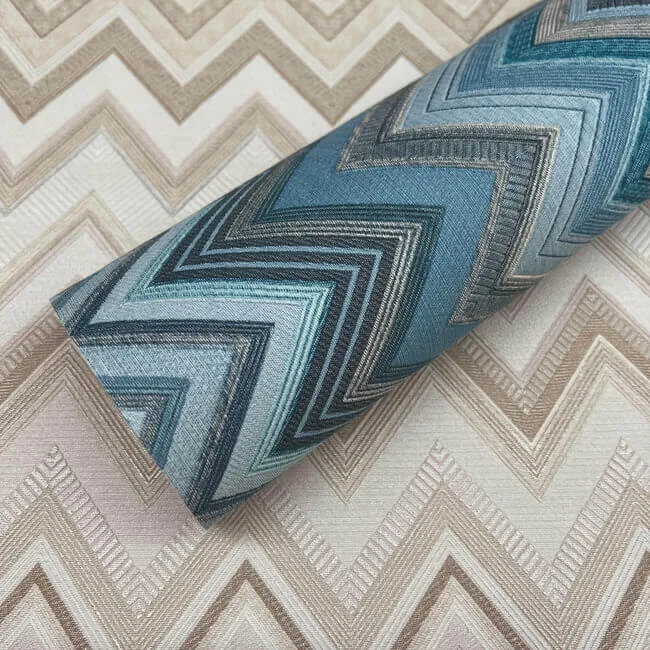 Missoni Happy Zigzag - Neutral Wallpaper | Buy Online Missoni Happy Zigzag wallpaper, color Neutral, SKU MI10334