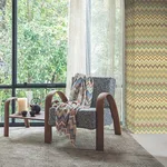 Missoni Happy Zigzag - Gold Wallpaper | Buy Online Missoni Happy Zigzag wallpaper, color Gold, SKU MI10336