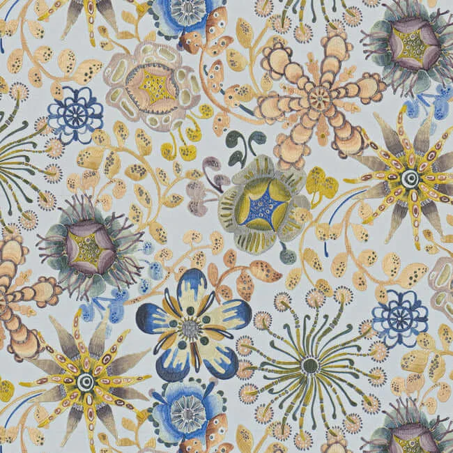 Missoni Magic Garden wallpaper, color Blue & Green, SKU MI10313