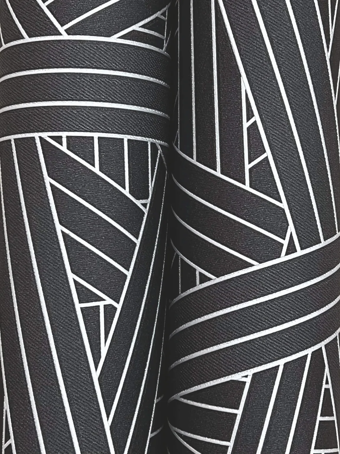 Missoni Nastri wallpaper, color Black, SKU MI10564