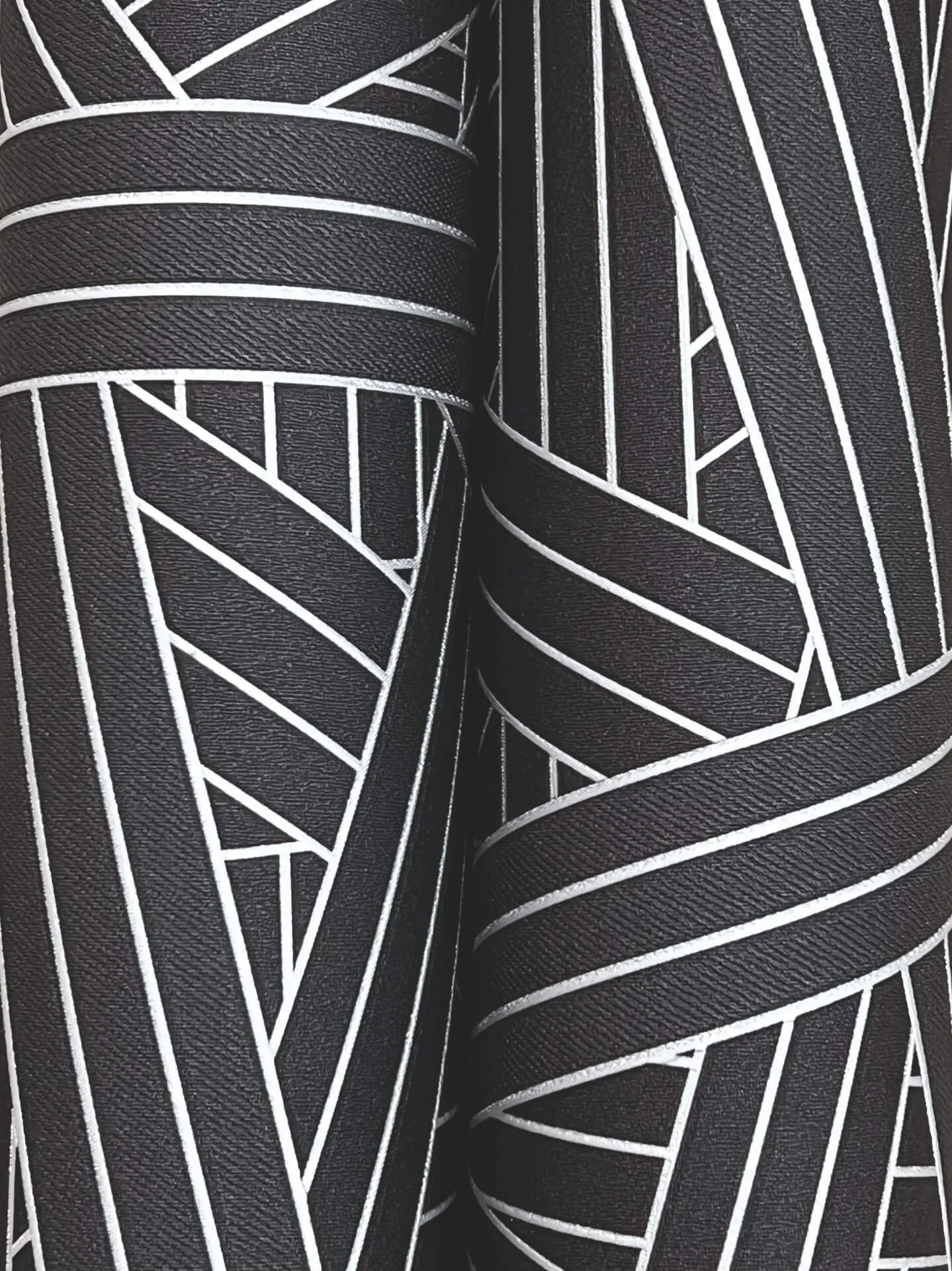 Missoni Nastri wallpaper, color Black, SKU MI10564