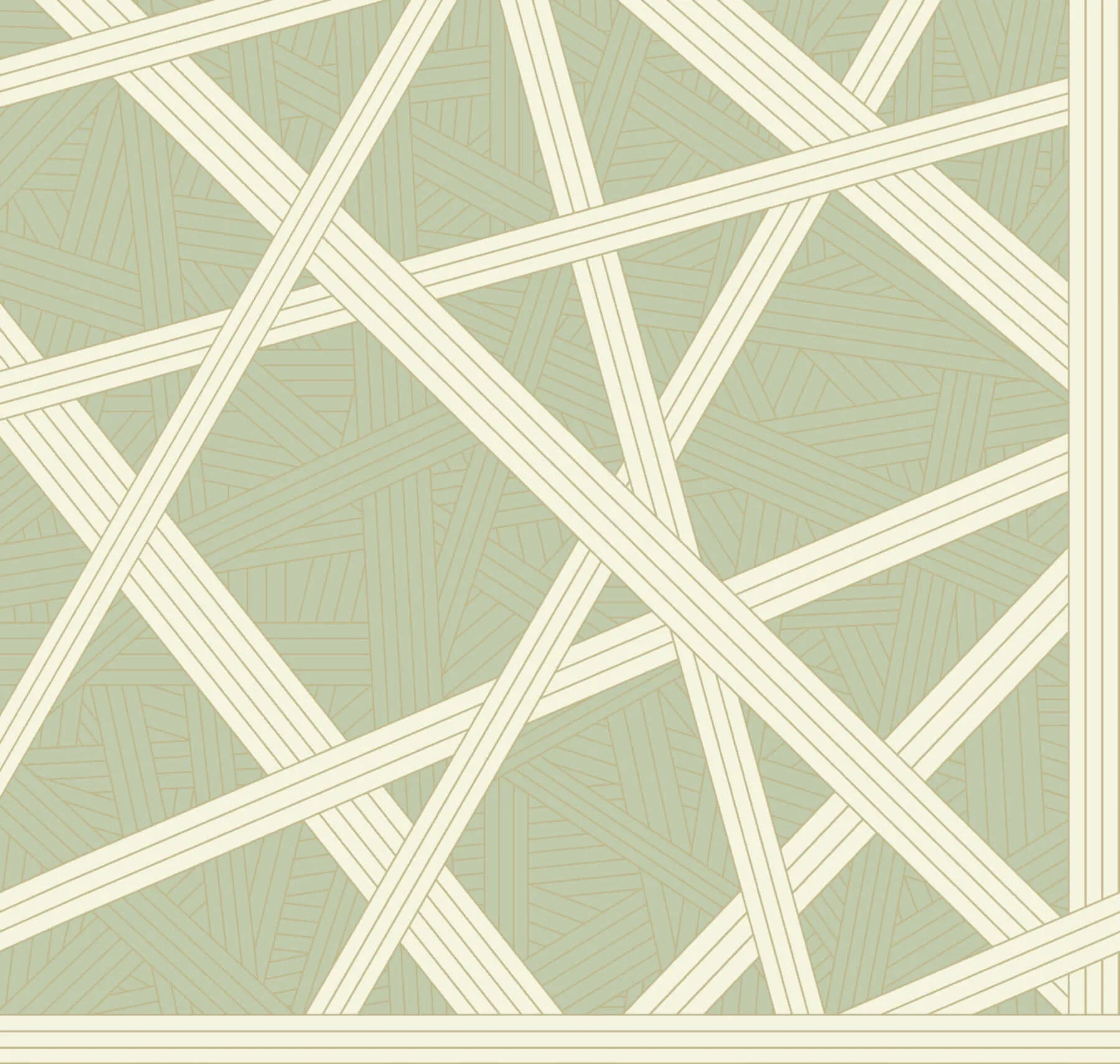 Missoni Nastri wallpaper, color Green, SKU MI10563