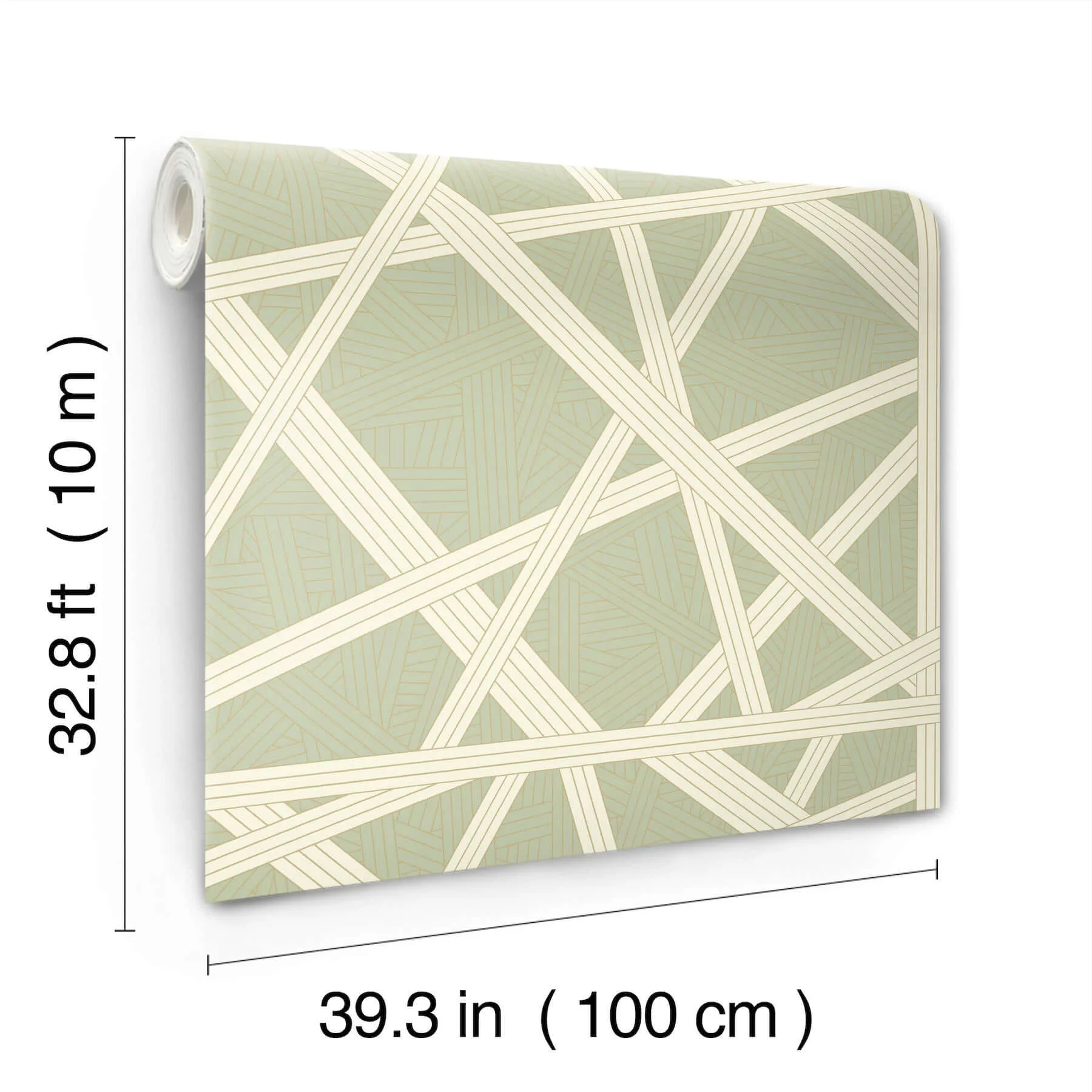 Missoni Nastri - Green Wallpaper | Buy Online Missoni Nastri wallpaper, color Green, SKU MI10563