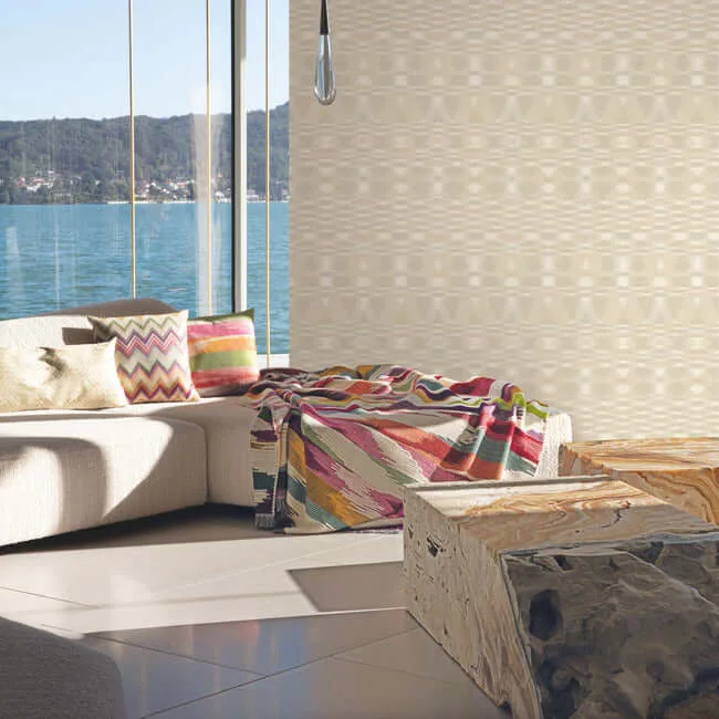 Missoni Sunrise Flame wallpaper, color Beige, SKU MI10320