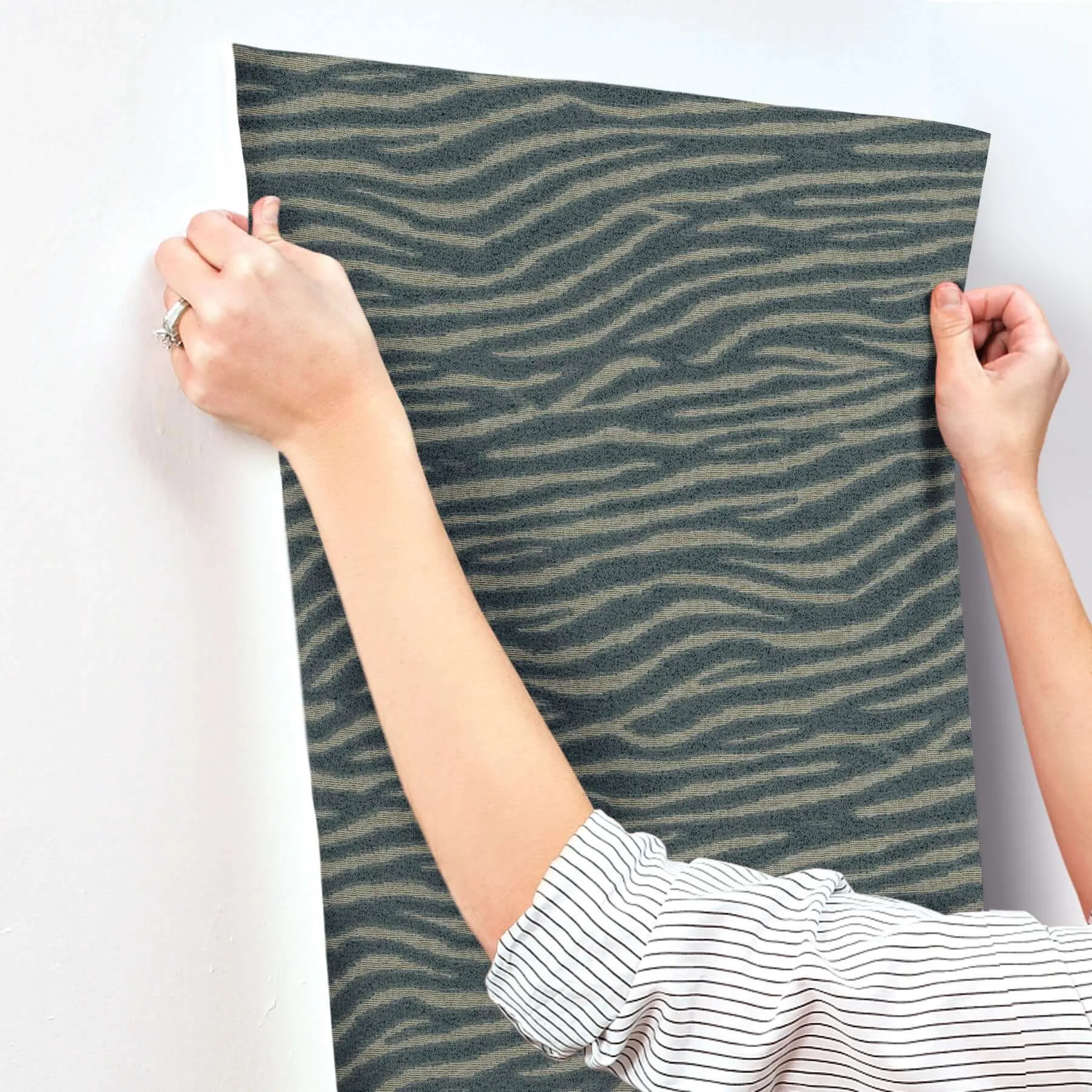 Missoni Zambia wallpaper, color Dark Teal, SKU MI10533