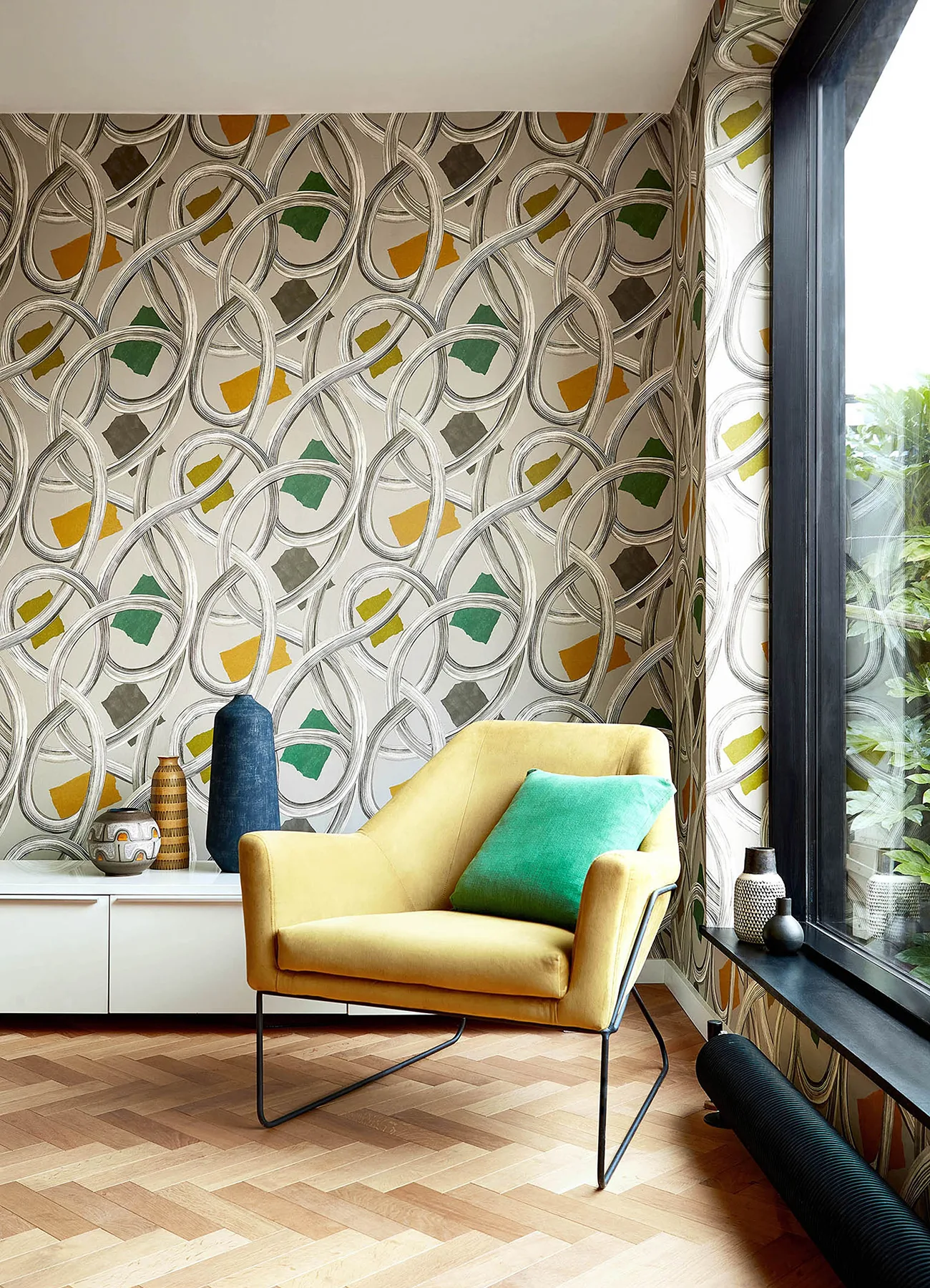 ohpopsi Calix wallpaper, color Grey, SKU CEP50128W