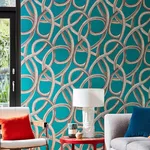 ohpopsi Calix - Turquoise Wallpaper | Buy Online ohpopsi Calix wallpaper, color Turquoise, SKU CEP50124W