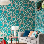 ohpopsi Calix - Turquoise Wallpaper | Buy Online ohpopsi Calix wallpaper, color Turquoise, SKU CEP50124W