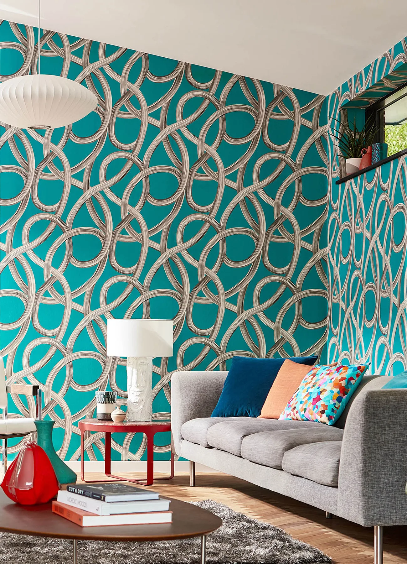 ohpopsi Calix - Turquoise Wallpaper | Buy Online ohpopsi Calix wallpaper, color Turquoise, SKU CEP50124W