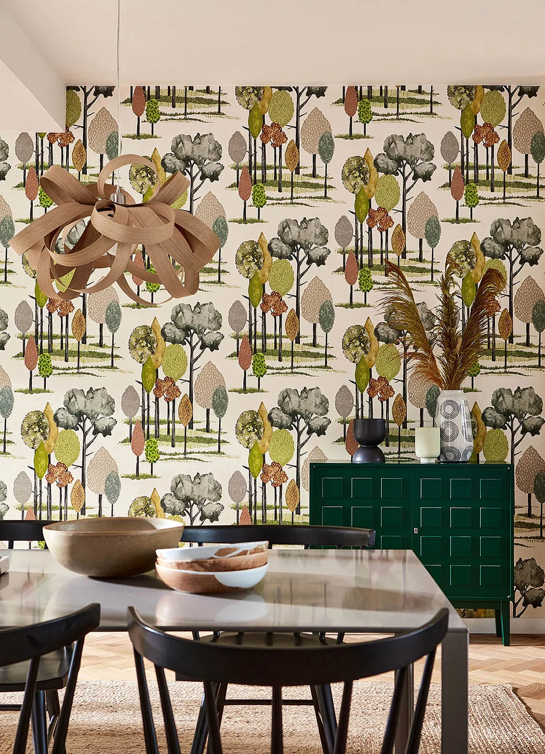 ohpopsi Cypress wallpaper, color Olive, SKU CEP50135W