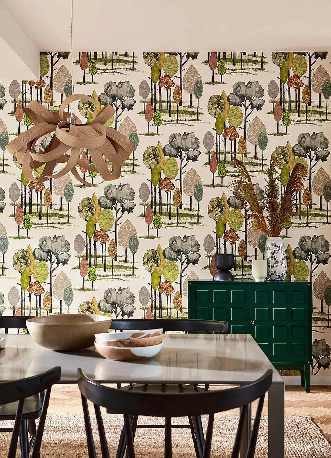 ohpopsi Cypress wallpaper, color Olive, SKU CEP50135W