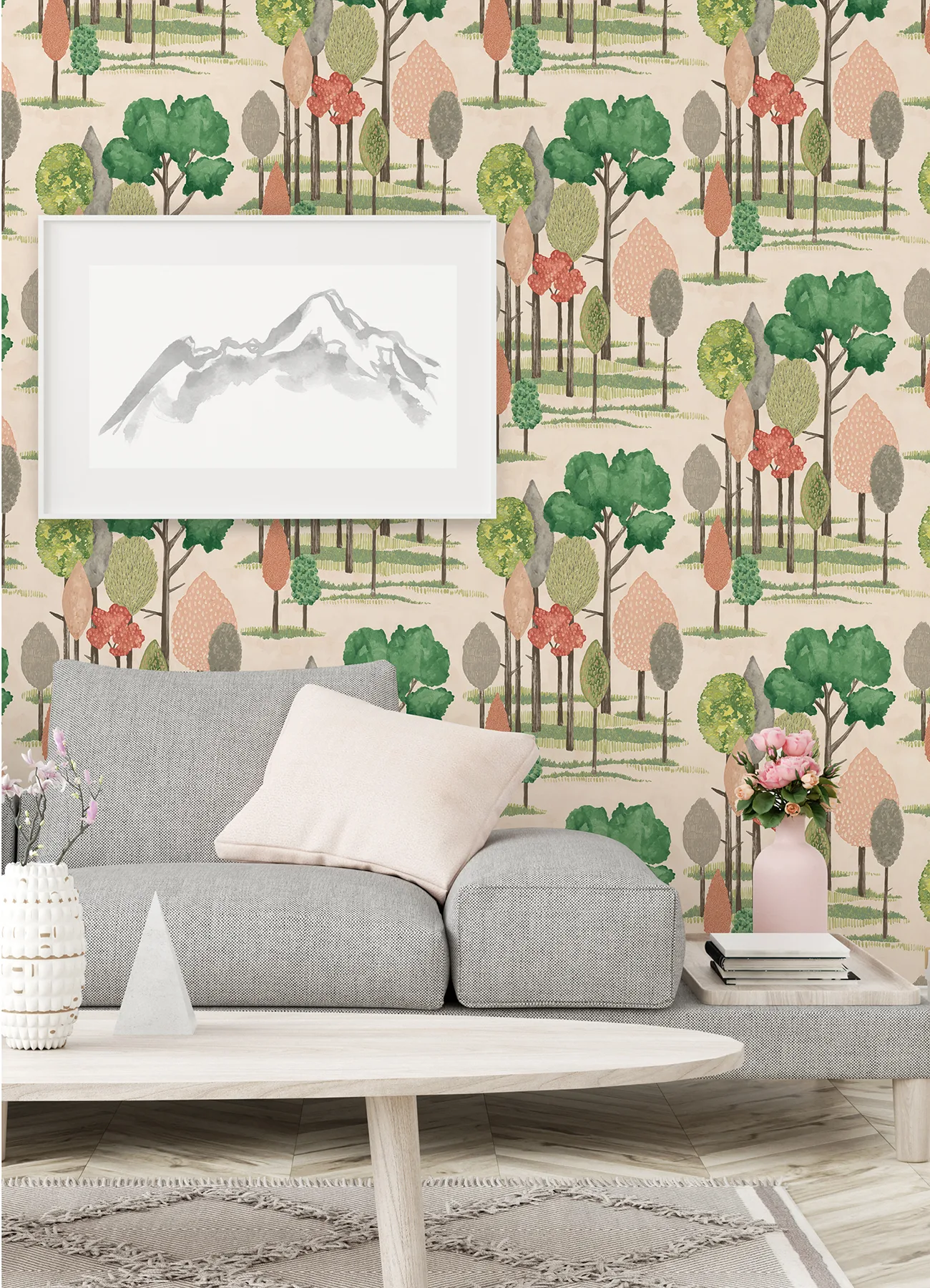 ohpopsi Cypress wallpaper, color Pink, SKU CEP50136W