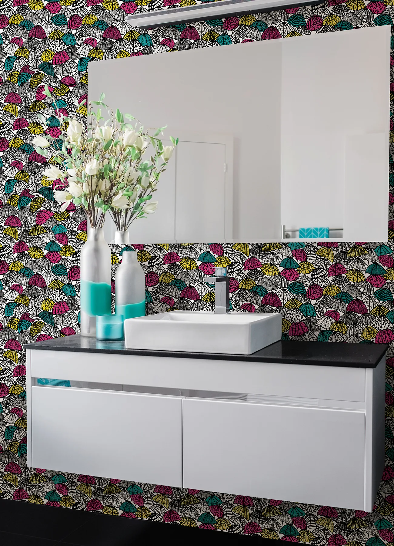 ohpopsi Dara wallpaper, color Fuschia, SKU CEP50118W