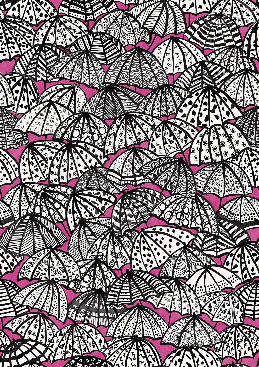 ohpopsi Dara wallpaper, color Raspberry, SKU CEP50115W