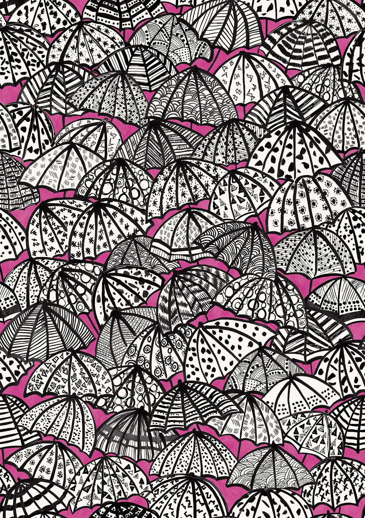 ohpopsi Dara wallpaper, color Raspberry, SKU CEP50115W
