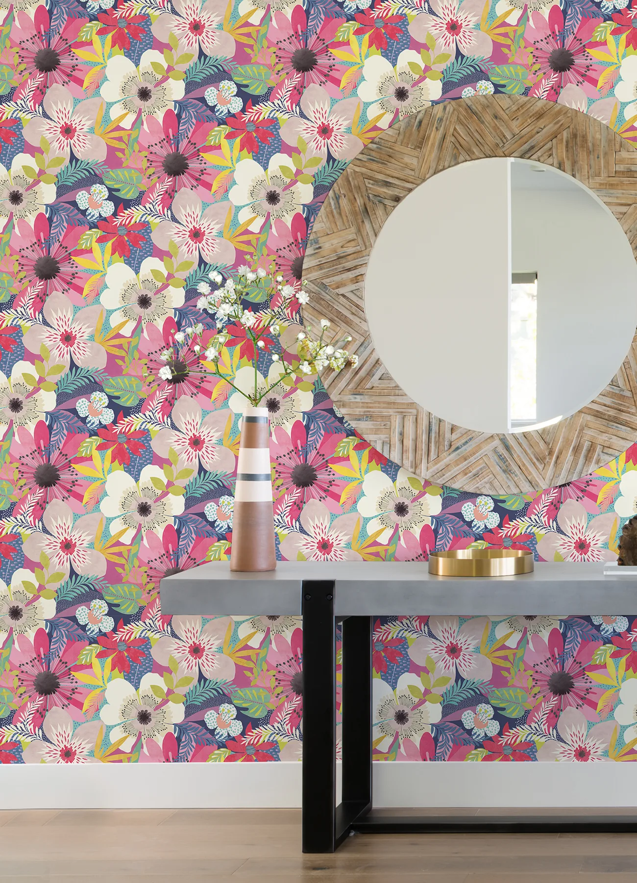 ohpopsi Janis wallpaper, color Raspberry, SKU CEP50106W