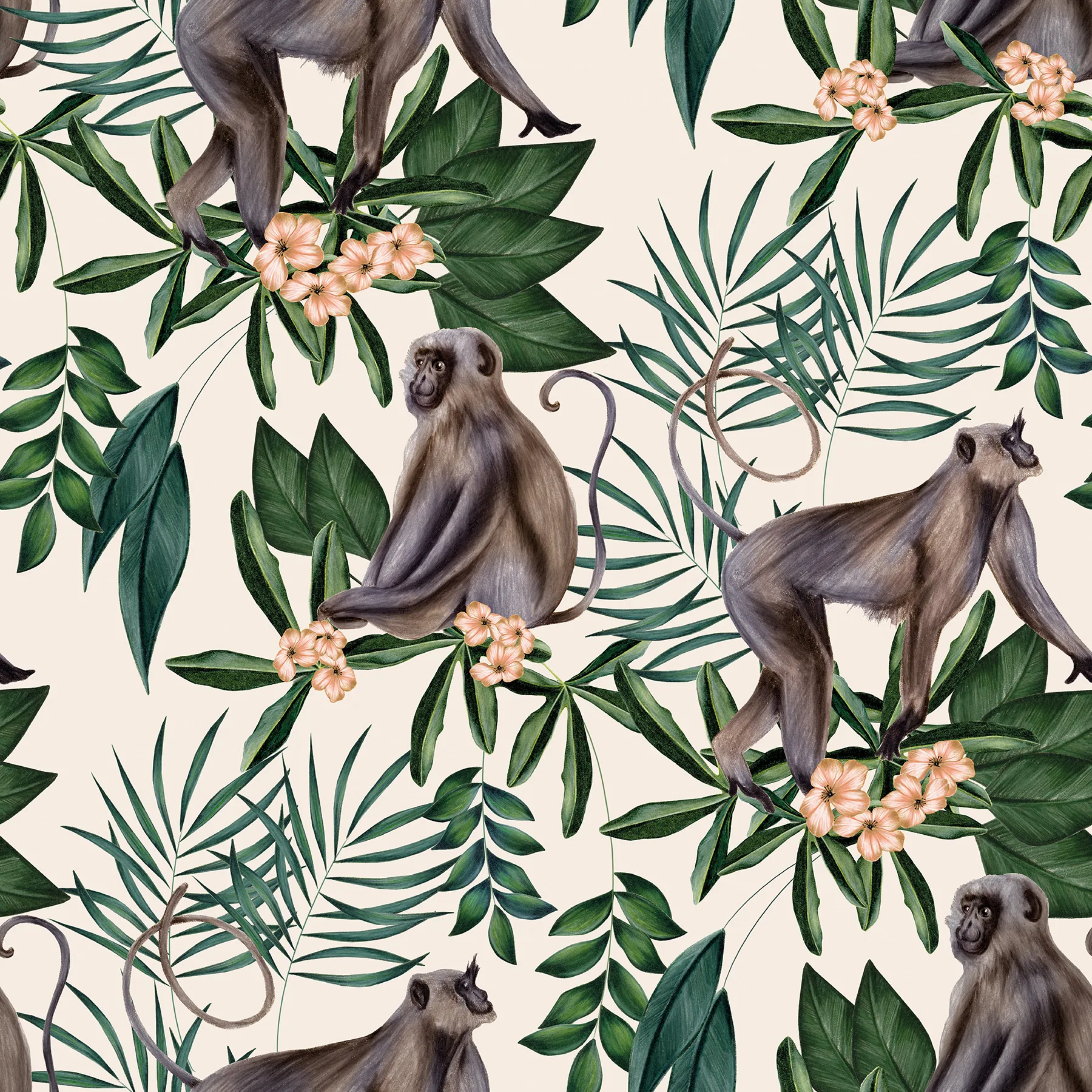 ohpopsi Morris wallpaper, color Cream, SKU WLD53108W