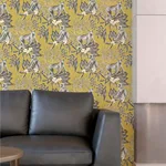 ohpopsi Morris - Mustard Wallpaper | Buy Online ohpopsi Morris wallpaper, color Mustard, SKU WLD53110W