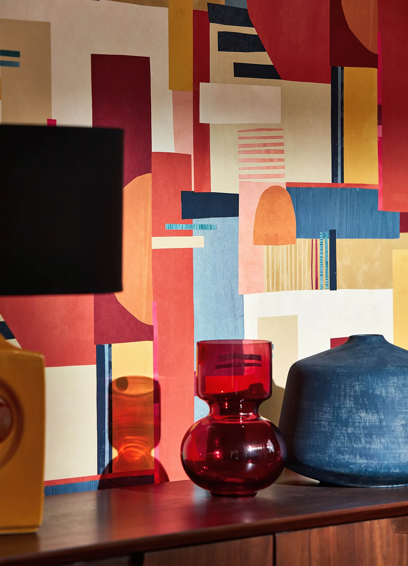ohpopsi Rhodes - Red Wallpaper | Buy Online ohpopsi Rhodes wallpaper, color Red, SKU CEP50130W