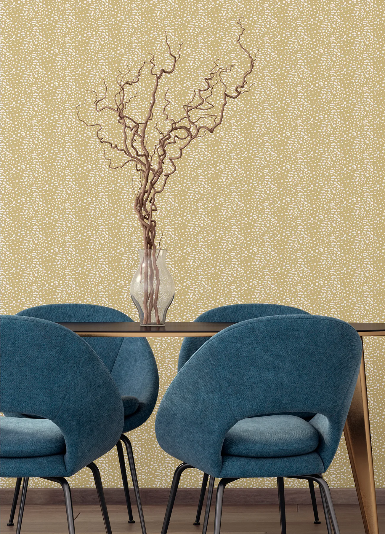 ohpopsi Ula - Mustard Wallpaper | Buy Online ohpopsi Ula wallpaper, color Mustard, SKU WLD53129W