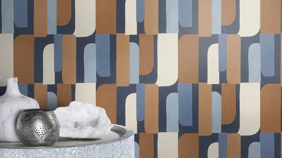 Rasch Derain wallpaper, color Blue, SKU RH330519
