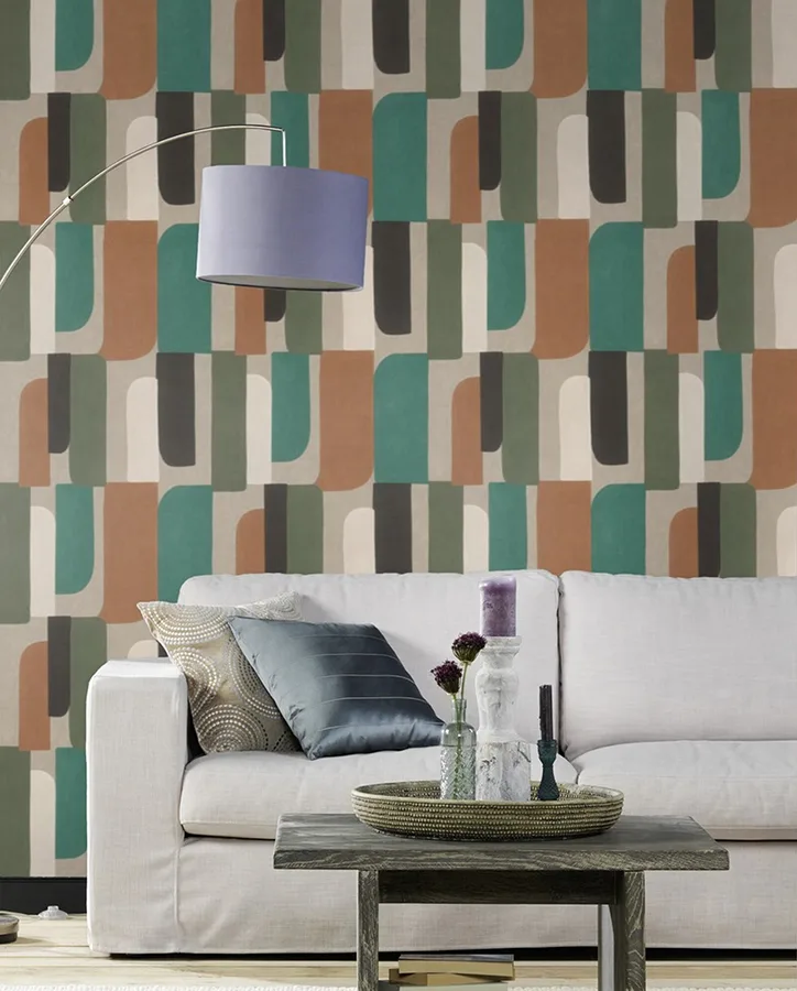 Rasch Derain wallpaper, color Green, SKU RH330526
