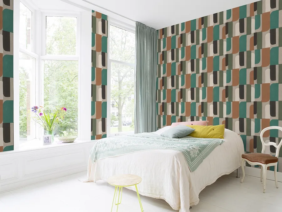 Rasch Derain wallpaper, color Green, SKU RH330526