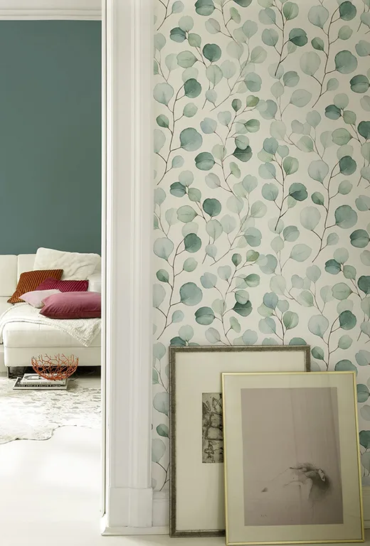 Rasch Elaina wallpaper, color Aqua, SKU RH691702