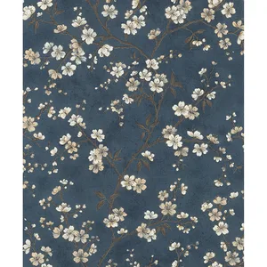 Rasch Tsubomi wallpaper, color Blue, SKU RH456738