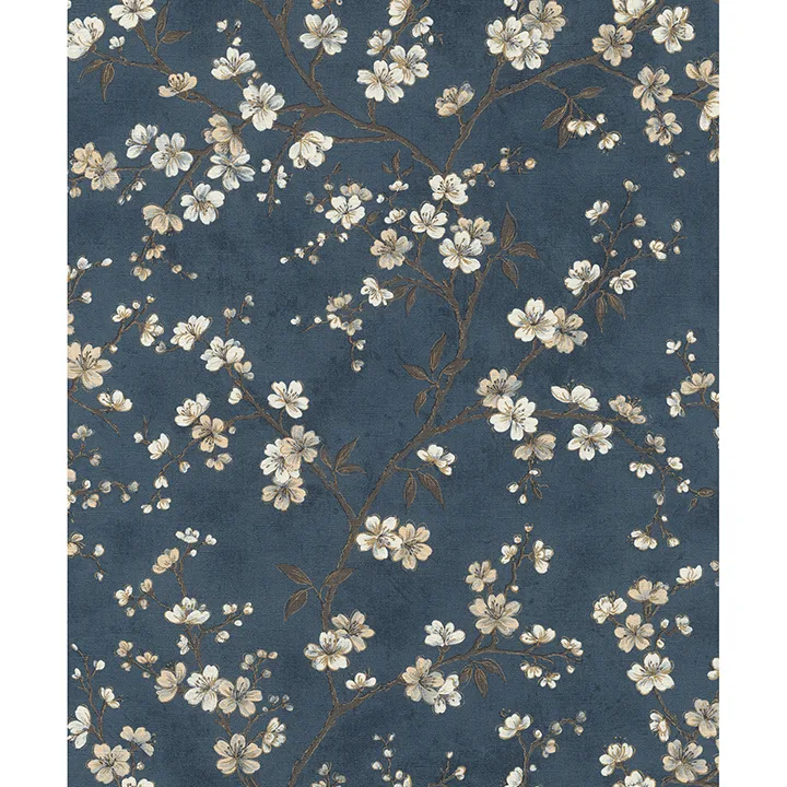 Rasch Tsubomi wallpaper, color Blue, SKU RH456738
